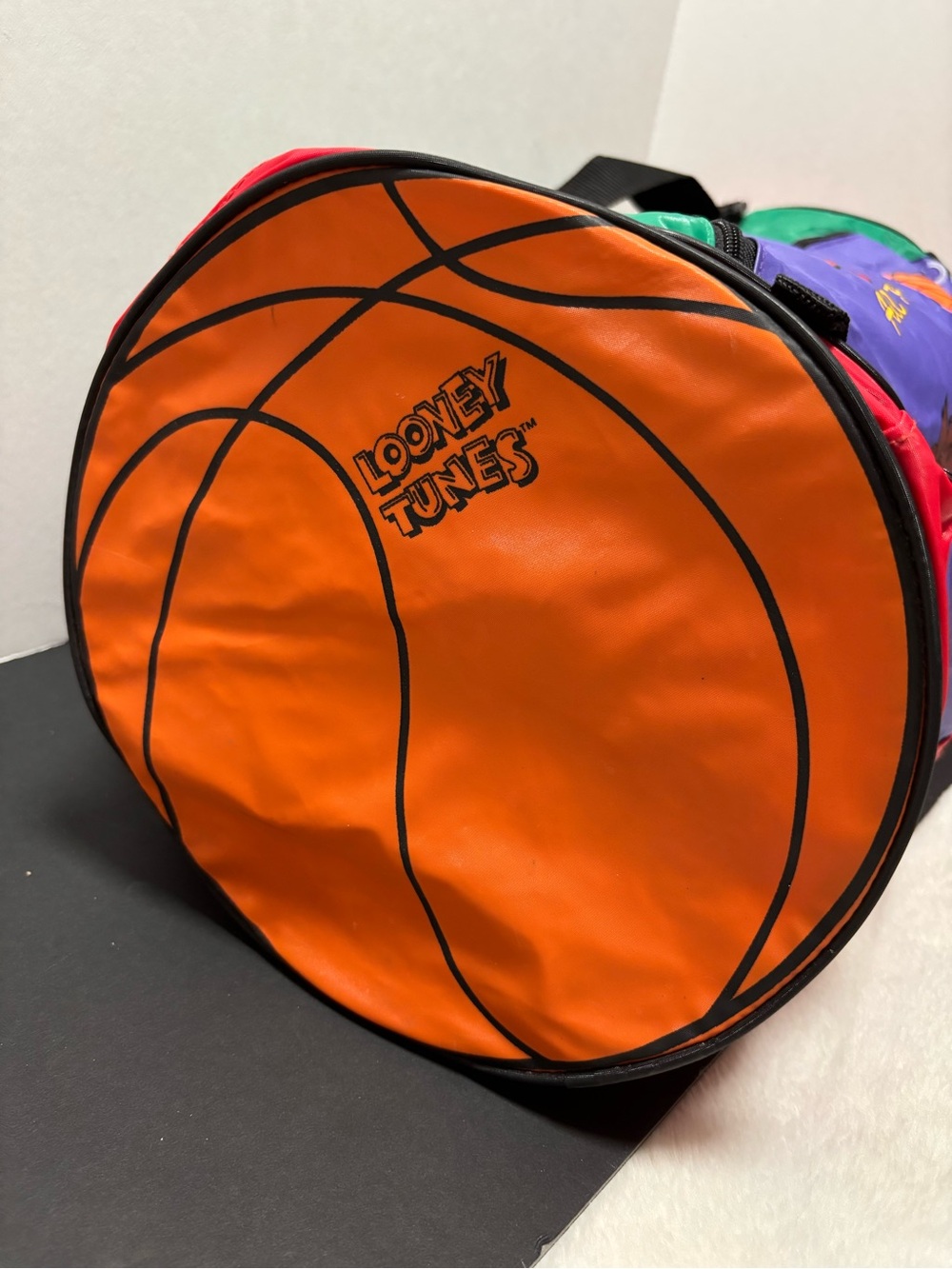 Vintage 1993 Looney Tunes All Stars Basketball Duffle Bag 90s - Picture 4 of 16